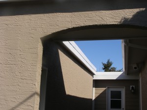Painted exterior archway