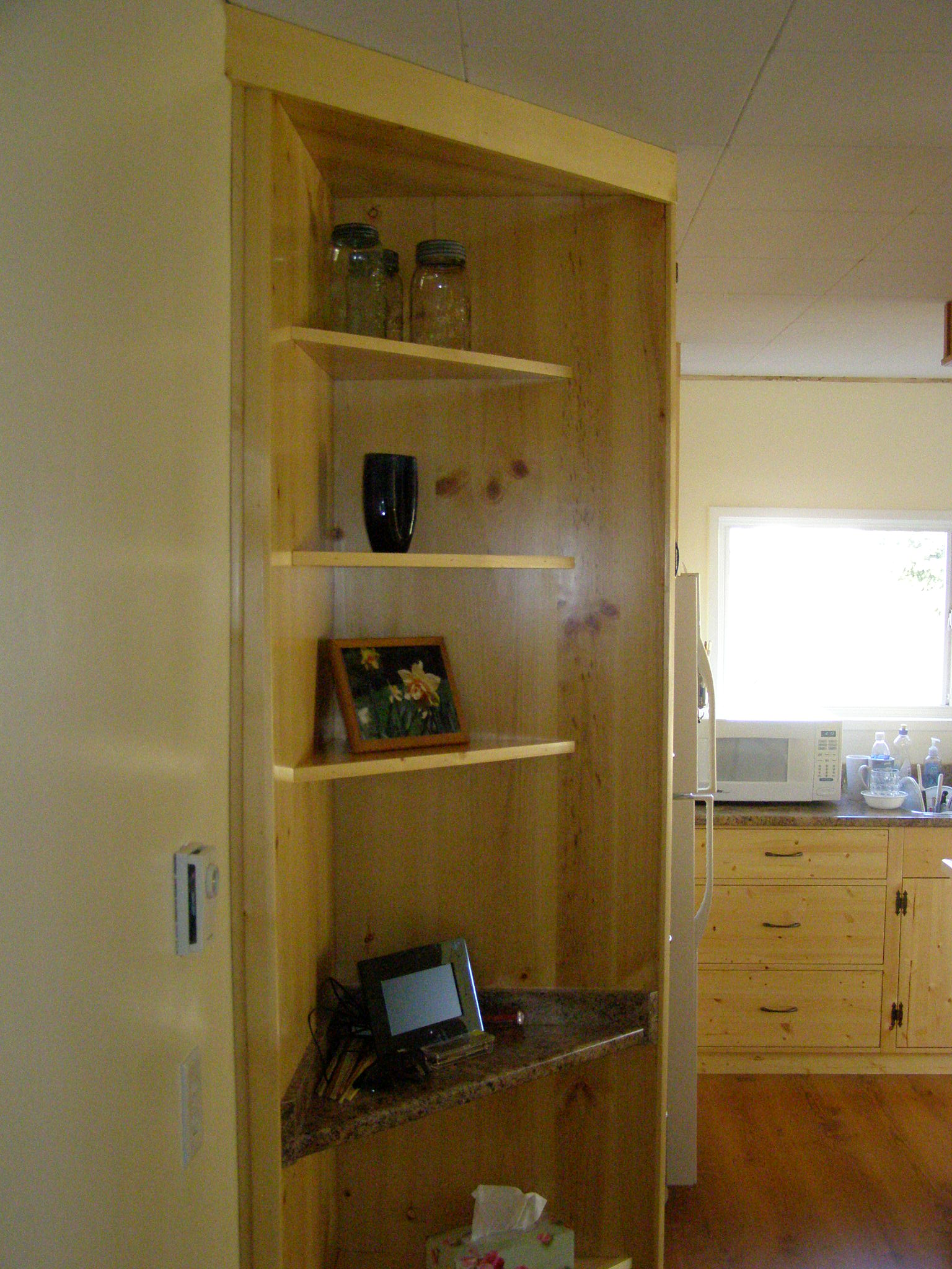 Kitchen Corner Shelf - Bassett's Finishing Carpentry and Painting Nanaimo